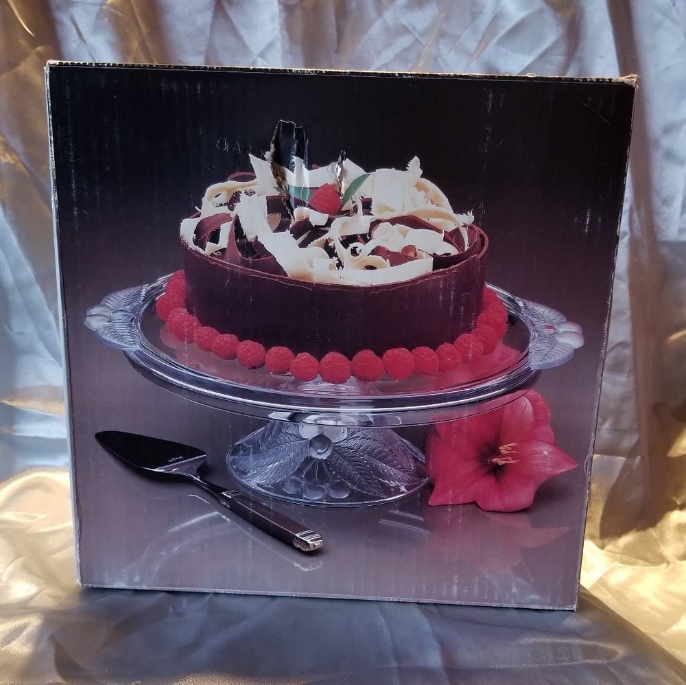 Vintage Cherry Embossed Cake Stand